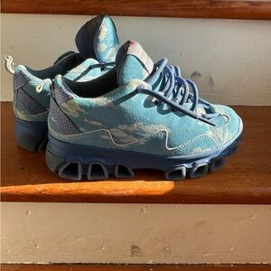 Camper Blue and Gray Cloud Suede Boots